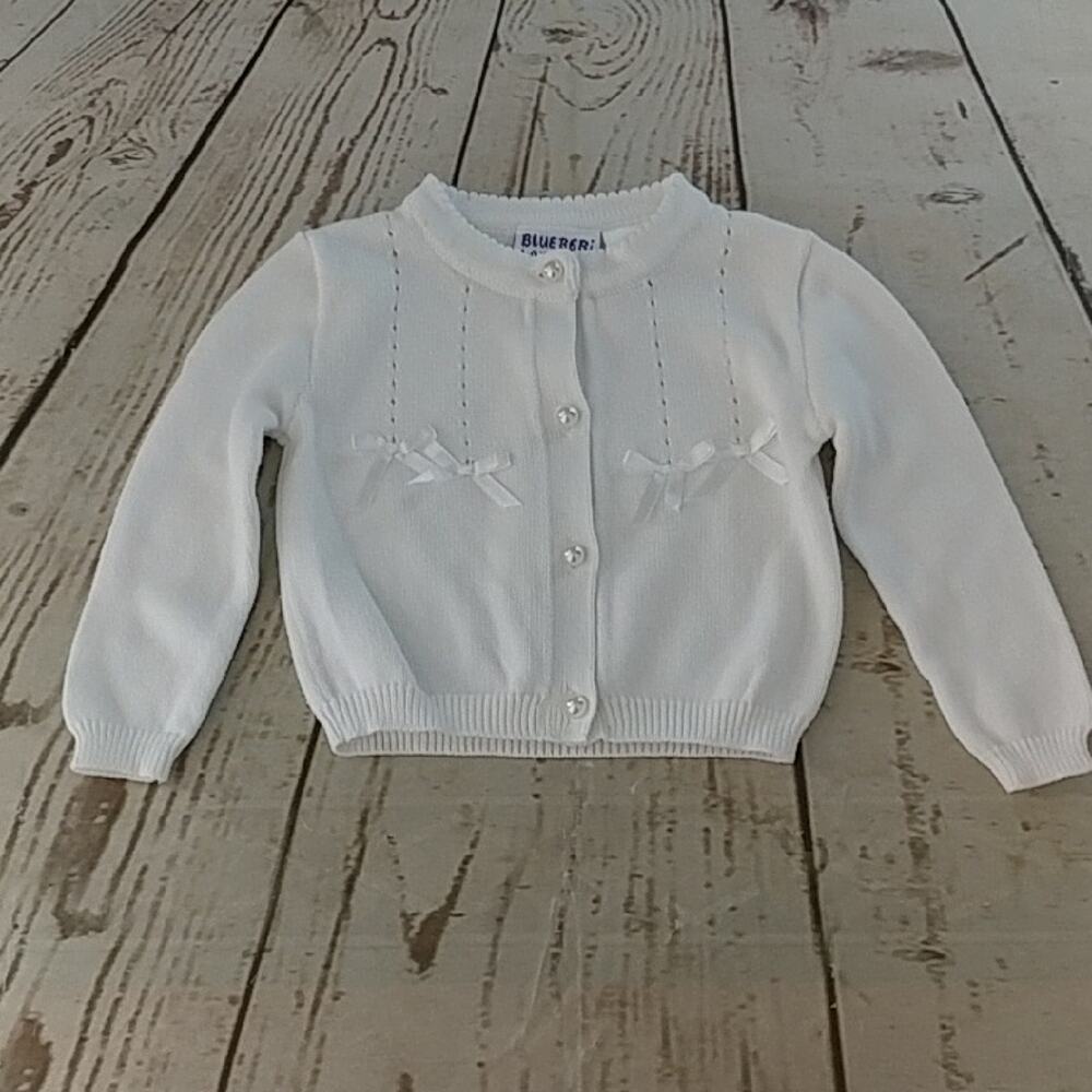 Blueberi Boulevard‎ Button Front Cardigan White Size 12 Months